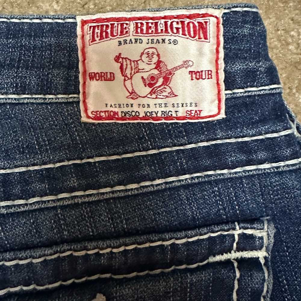 True Religion Dark Blue Flare Jeans - Picture 5 of 6
